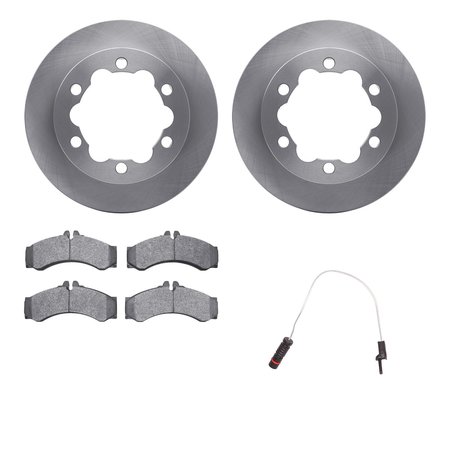 DYNAMIC FRICTION CO 6232-40001, Rotors with Heavy Duty Brake Pads includes Sensor 6232-40001